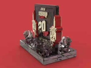 CNC Machined Plastic Trophy For Dubstep Artists