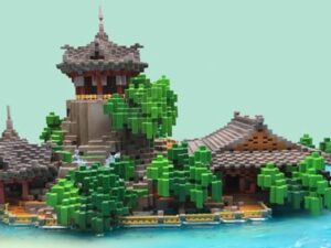 3D Printed SLA Pavilion For Minecraft Players To Display on Chinajoy