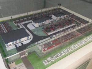 SLA 3D Printed Transformer Substation Model