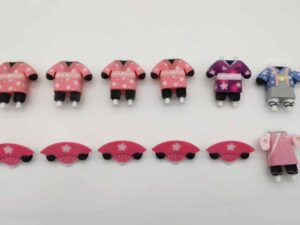 PolyJet 3D Printed Capsule Toys of Sakura Kimono Cats  as Promotion Gifts