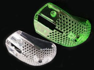 SLA 3D Printed Mouse Shell with Clear Resin