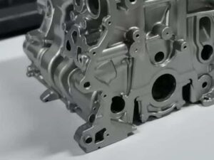 SLA 3D Printed and Silver Metalic Painted Engine Model for Appearance Verification