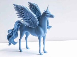SLA 3D Printed Alicorn Model as Desktop Ornament