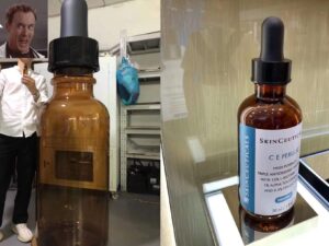 SLA 3D Printed Giant One-Piece Transparent Cosmetic Bottle Model