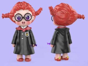 Urethane Cast Magical Girl Design Toy with ABS-like Resin
