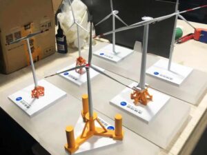 SLA 3D Printed Wind Turbine Power Plant Model