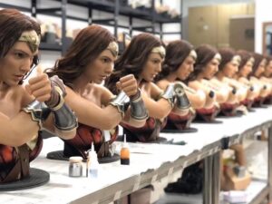 Urethane Cast Bust Statues of Characters of Popular Superheroes
