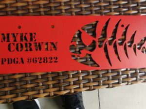 Laser Cut Metal Signboard with Fish Bone Logo
