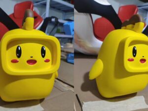 SLA 3D Printed Pikachu Smart AI Robot Enclosure Prototype