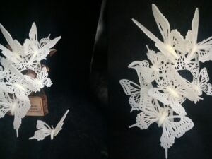 SLA 3D Printed Custom Butterfly Mask for Masquerade
