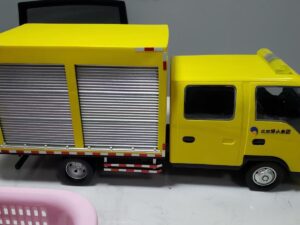 SLA 3D Printed Scale-down Truck Model with Roller Shutter Door