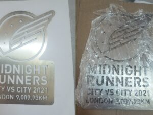 Laser Cut Stainless Steel Midnight Runner Plaque