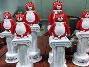 SLA 3D Printed Custom Trophies with Bear Miniatures for a Real Estate Company