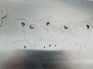 Custom Laser Cut 1mm Brushed Stainless Steel