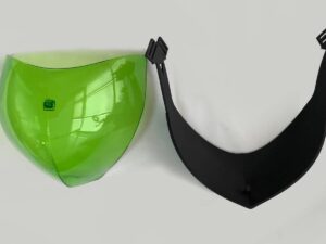 SLA 3D Printed and Neon Green Tinted Zeitgeist’s Mouth Mask in Dead Pool