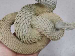 FDM 3D Printed Delicate Snake Statue with Scales