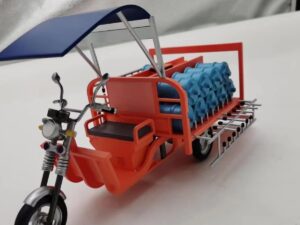 SLA 3D Printed Resin Tricycle Prototype for Transporting Barrels