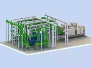 SLA 3D Printed Resin Chilled Water Pipeline Model for a Subway Station