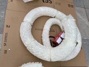 FDM 3D Printed Human Head Snake Monster Statue with PLA Filament