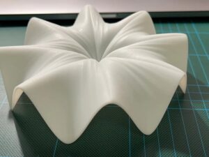 SLA 3D Printed Architecture Resin Model with Curved Roof as Student’s Project