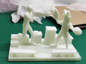 SLA 3D Printed Ultraman Fighting with Alien Baltan Resin Garage Kit