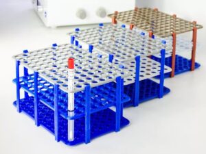 FDM 3D Printed Test Tube Stand Resin Prototypes