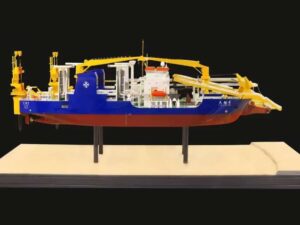 SLA 3D Printed and Painted Dredge Boat Sky Whale Prototype