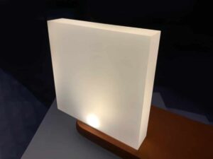 CNC Milled Frosted Acrylic Blocks as Display Stands