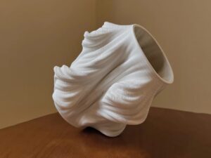 FDM 3D Printed Silky Vase Art Decoration for a Design Studio