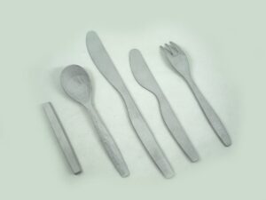 SLM 3D Printed Aluminum Alloy Low-poly Eating Utensils