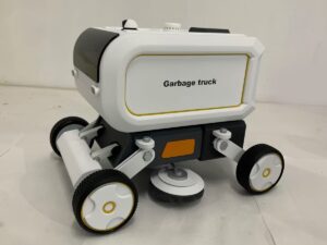 SLA 3D Printed Unmanned Garbage Truck Fine-painted Prototype