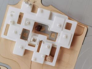 SLA 3D Printed and Laser Cut Resin Kindergarten Architecture Model