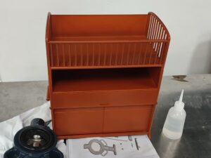 SLA 3D Printed Baby Crib with Storage Unit Resin Prototype