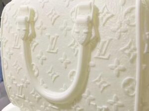 SLA 3D Printed Monogram Bag Resin Display Model