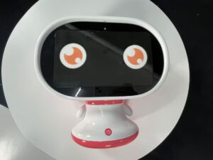 SLA 3D Printed Pink and White Smart Robot Display Model