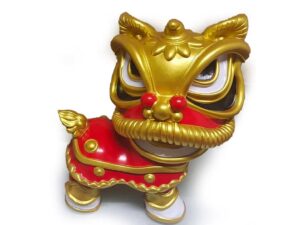 SLA 3D Printed a Pair of Chinese Dance Lion Statue
