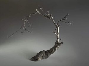 SLM 3D Printed Chimonanthus Praecox Flower Branch with Stainless Steel