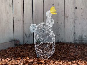 FDM 3D Printed Hollowed Cactus Sculpture Made with a 3D Pen