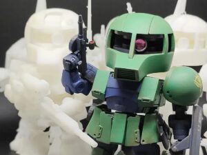 SLA 3D Printed Gundam Zaku SD Figures Resin Garage Kits
