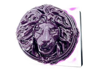 SLA 3D Printed Lion Badge with Formlabs Castable Wax
