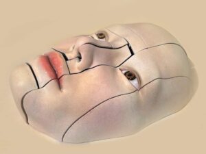 SLA 3D Printed Sliced Woman Head Deconstructionism Art Resin Sculpture