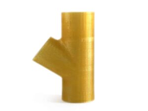 FDM 3D Printed Ultem 1010 3-Way Pipe Connector Sample Part