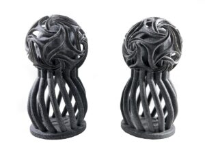 SLS 3D Printed PA12 Nylon Trophy with Complex Curved Hollow Structure