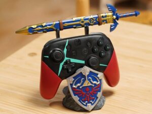 SLA 3D Printed Nintendo Switch Pro Controller Stand Zelda Theme