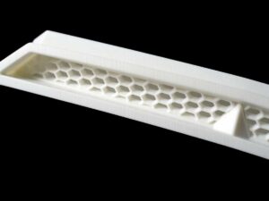 SLS 3D Printed and Chemical Polished White Nylon Car Grille