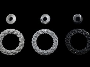 Binder Jet 3D Printed and Electroplated Stainless Steel 316L Chain Circles