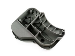SLS 3D Printed Formlabs Grey Nylon Mechanical Part with Tapping Holes