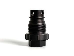 CNC Machined Fitting Bolt Black Anodized Aluminum Straight Adaptor