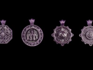 DLP 3D Printed Necklace Pendants with Intricate Details Casting Patterns