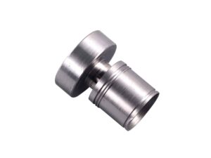 CNC Milled Button Stop Door Knob Aluminum 6061